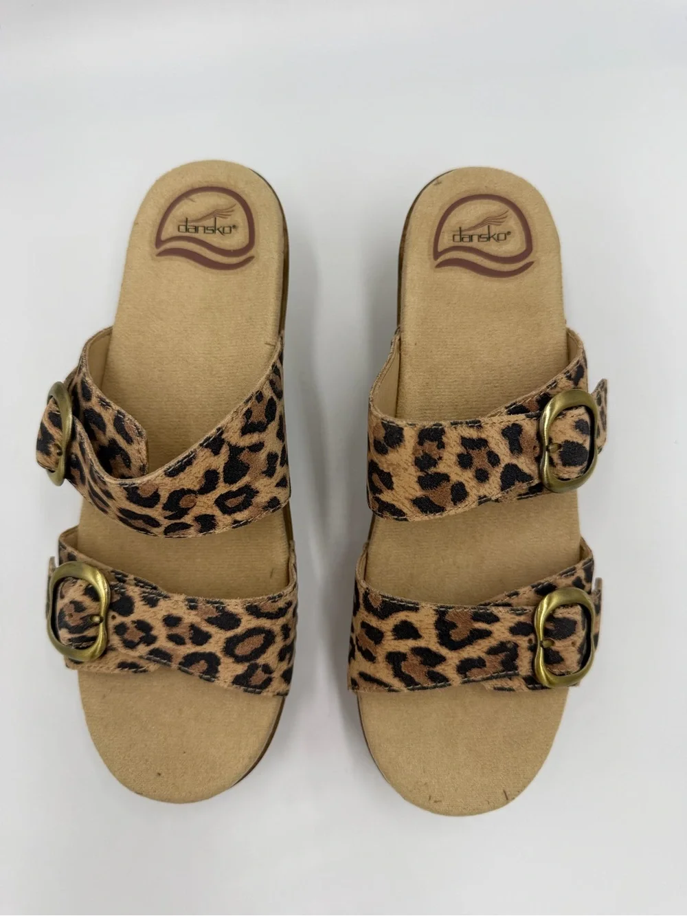 NEW Dansko Leopard Sophie Suede Sandals 37